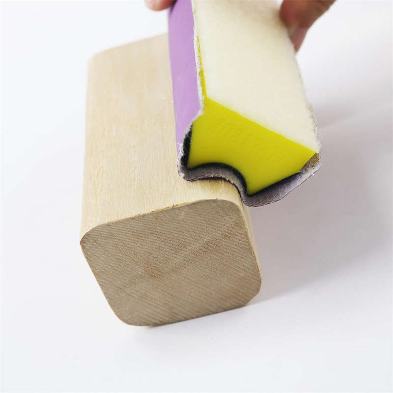 9PCS Hand Sanding Blocks Set Versatile Contoured Profile Yellow Durable Medium-Density Polyurethane