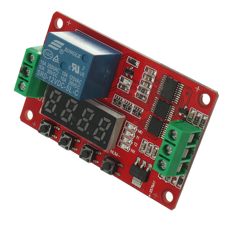 FRM01 DC5/12/24V 1 Channel Multifunction Relay Module Loop Delay Timer Switch Self-Locking Timing Bo