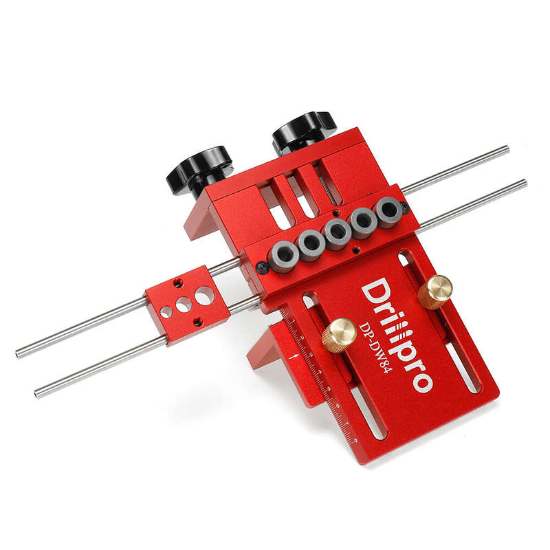 Drillpro 3 in 1 Adjustable Woodworking Doweling Jig Kit Pocket Hole Jig Drilling Guide Locator For F