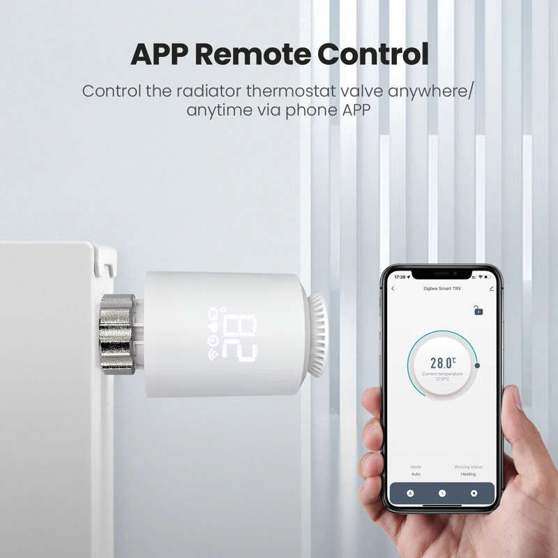 TRV06 Tuya Smart Zigbee3.0 Thermostat Radiator Valve Actuator Smart TRV Programmable Temperature Con