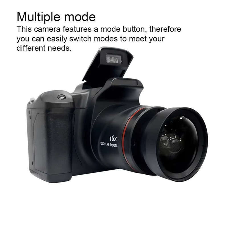 Digital Camera Battery Powered Long Zoom with 2.4" LCD Screen Wide-Angle Lens for Beginner and Profe