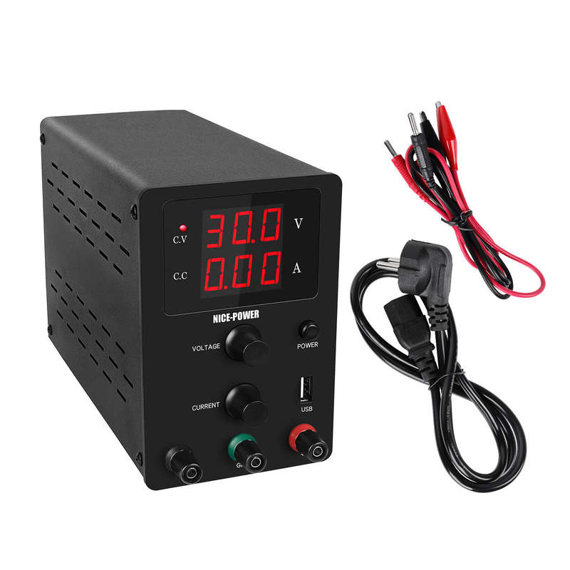 NICE-POWER R-SPS 3010 Precision Power Supply 0-30V 0-10A LED Display USB 5V2A Portable Design Overlo