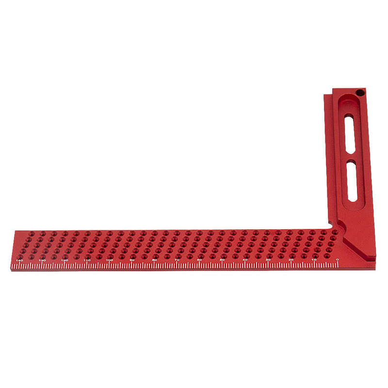 160mm Aluminum Alloy Woodworking Square Cross Calibration Ruler Precision T Ruler Scribing Marking G