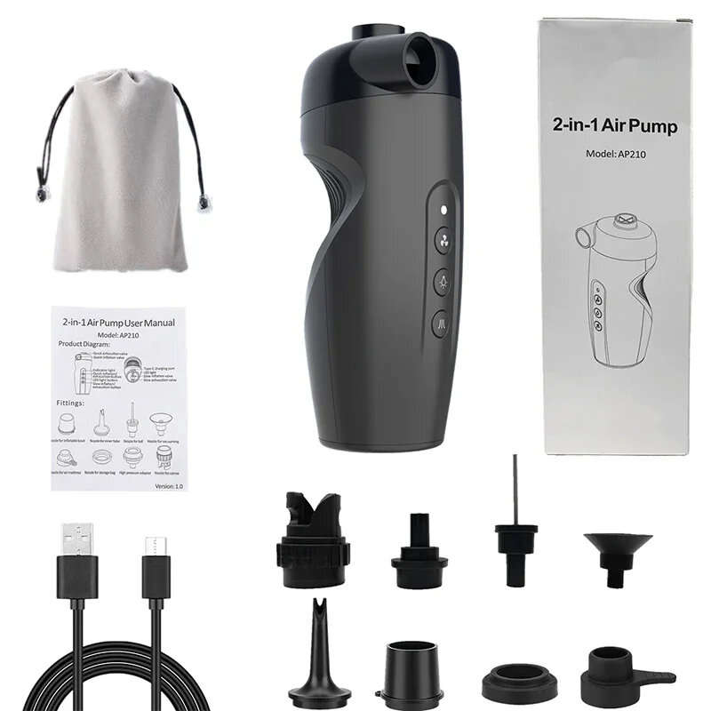 20PSI Portable Multifunctional Outdoor Cordless Inflator Paddle Board Air Pump Vacuum Pump Portable