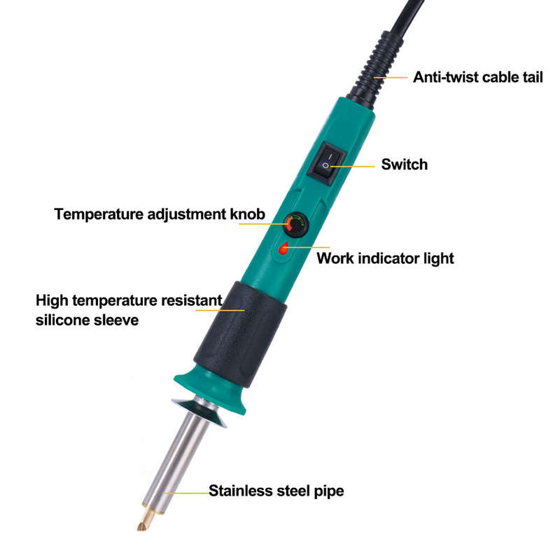Professional Adjustable Temperature Pyrography Pen Kit Multifunction Soldering Desoldering Toolset R