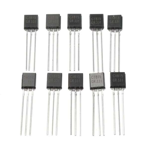 Geekcreit 600Pcs TO-92 NPN PNP Bipolar Transistor 15 Value Assortment Kit