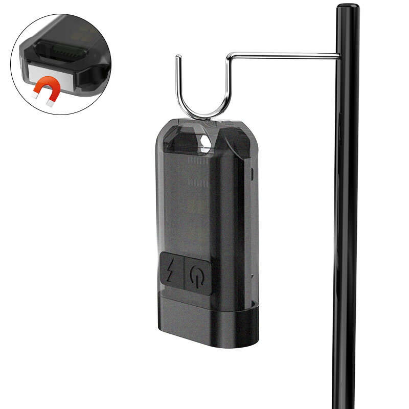 2*LED Bright LED Keychain Flashlight Portable Mini Size Clip Headlamp Magnetic Tail Work Lamp Type-C