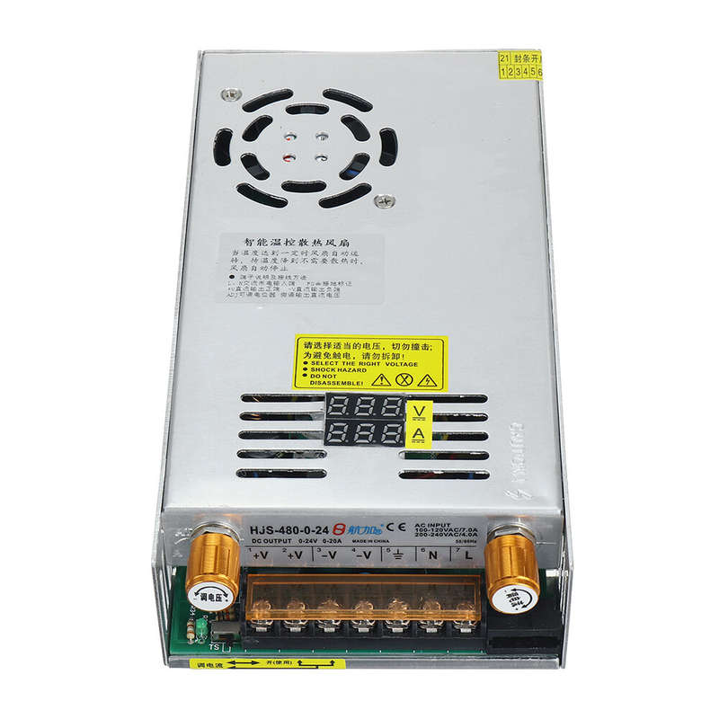 480W Dual Digital Display DC Switching Power Supply Current Limit Adjustable voltage 0-5V 12V 24V 36