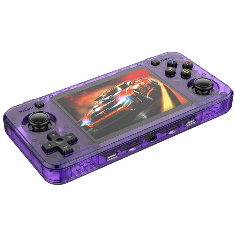 R36H 64GB Retro Handheld Game Console 3.5 Inch IPS Screen RK3326 Quad-Core 3000mAh Battery Built-in