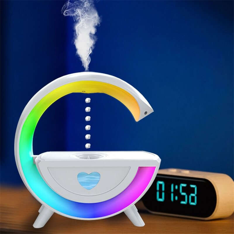 Anti Gravity Water Drop Humidifier LED Colorful Night Light Built-in Bluetooth Speaker Humidifier Di