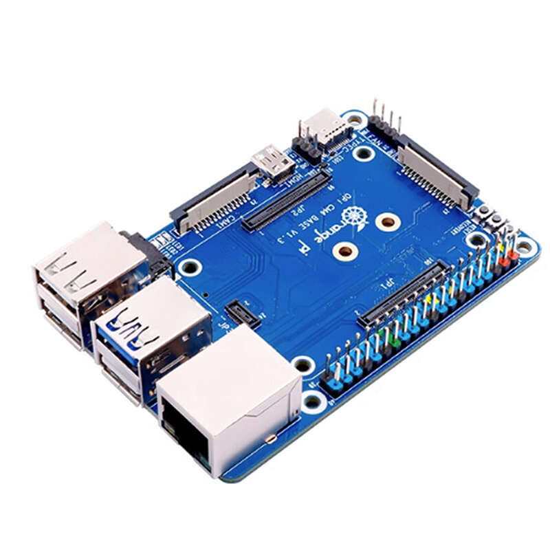 Orange Pi CM4 Base Board M.2 M-KEY Slot Gigabit Ethernet RJ45 Single Board Computer Module 4 Use for