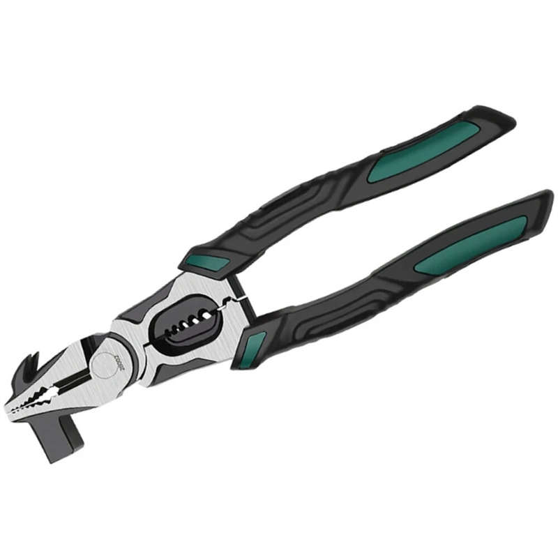 Multifunctional Fencing Pliers Tool 228mm High Carbon Steel Head Wire Cutters Ergonomic Rubber Handl