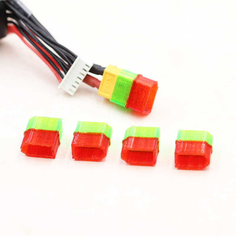 5Pcs QY3D TPU AMASS XT60 Plug Connector Protective Case Cover for RC FPV Racing Drone Lipo Battery S