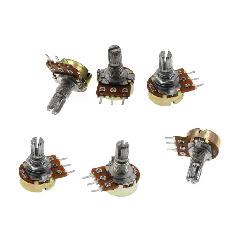10 Values WH148 Potentiometer Kit B1K 2K 5K 10K 20K 50K 100K 250K 500K 1M 15mm Linear Taper Rotary P
