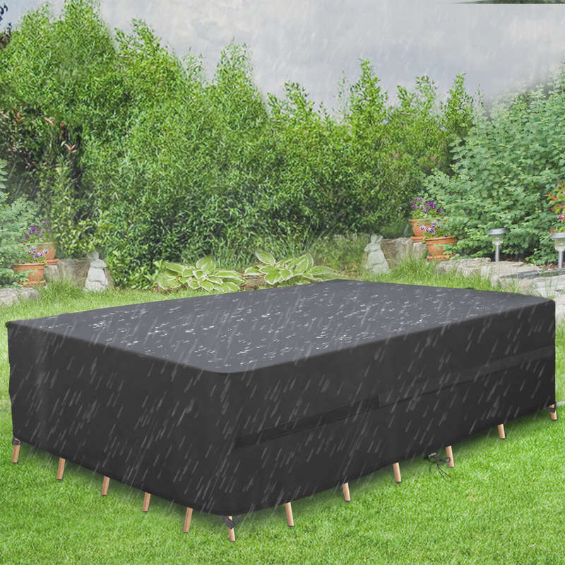 420D Oxford Polyester Patio Furniture Cover Waterproof Anti-UV Dust Cover Windproof Anti-snow Furnit