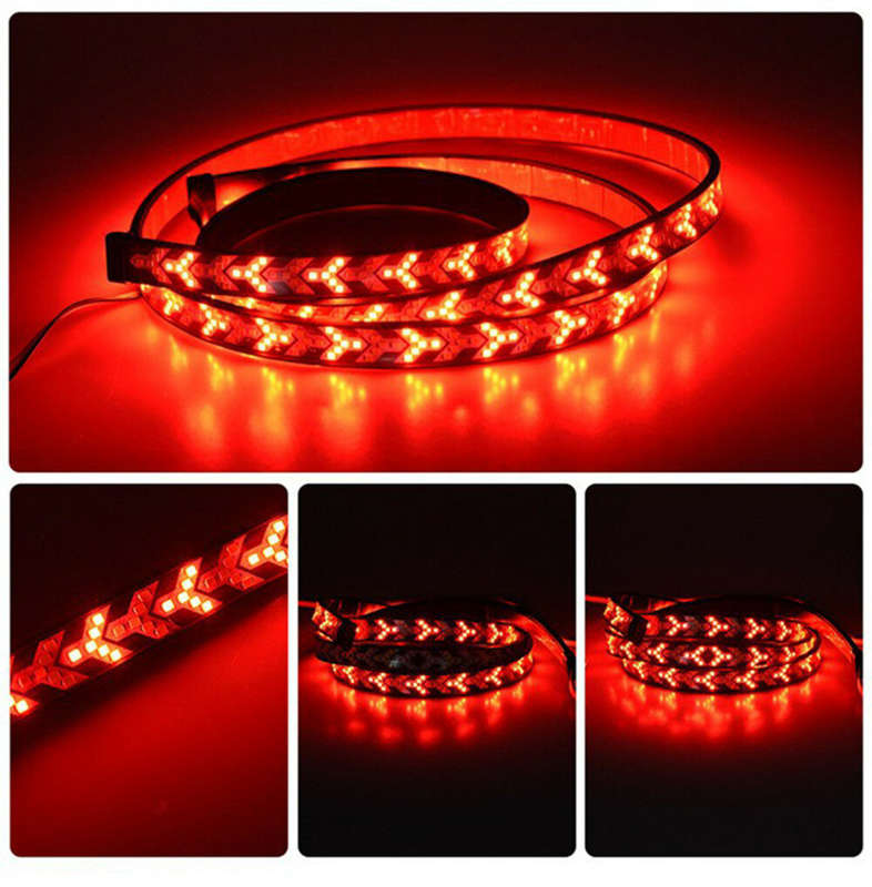 12V Car Brake Turn Signal Trunk SUV RV Flexible LED Strip Light Tail Reverse Lights for Jeep Contain