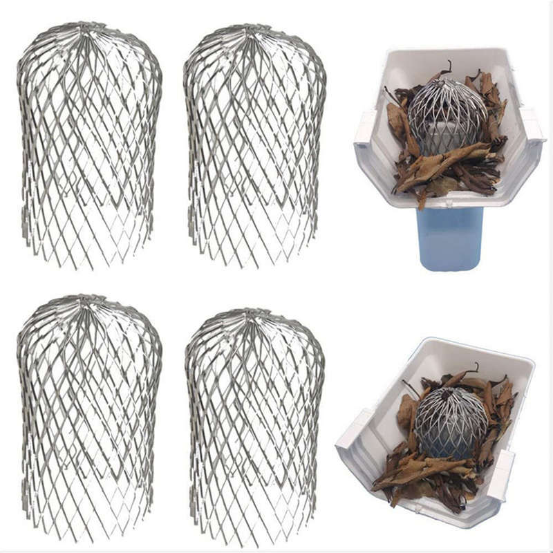 4 Pack Waterproof Aluminum Gutter Guards 3.5x6.5 Inches Expandable Leaf Filter Strainer for Preventi