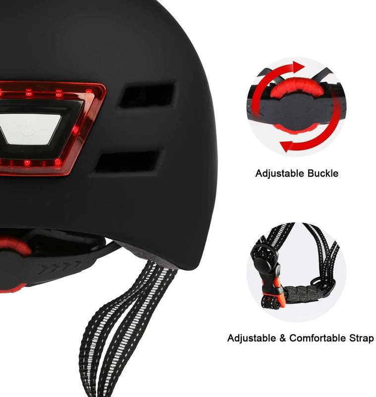 Ultralight Cycling Helmet Bicycle Helmet Electric Scooter Helmet Smart Tail Light Bike for Bicycle C