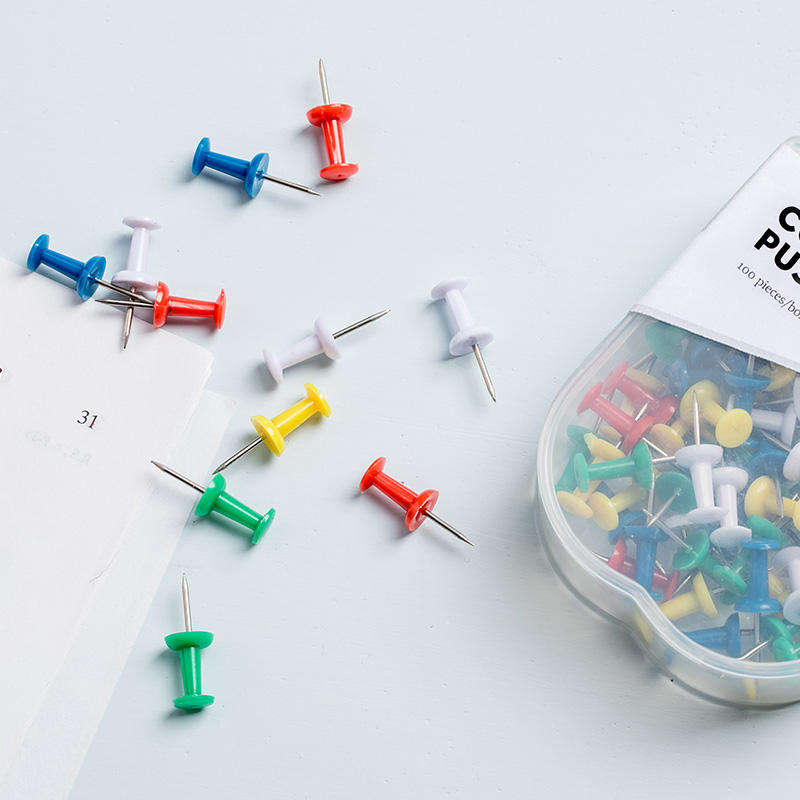 Jordan&Judy JJ-YD0026 Colored Push Pins Binder Clips Metal Thumb Tacks Map Drawing Push Pins Crafts