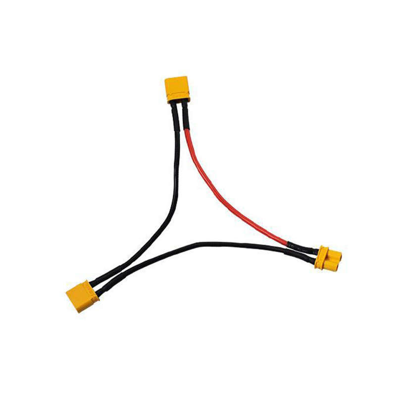 Amass XT30 Series Battery Pack Connector Adapter Cable 1 Female to 2 Male 18AWG 10CM Cable for RC Li