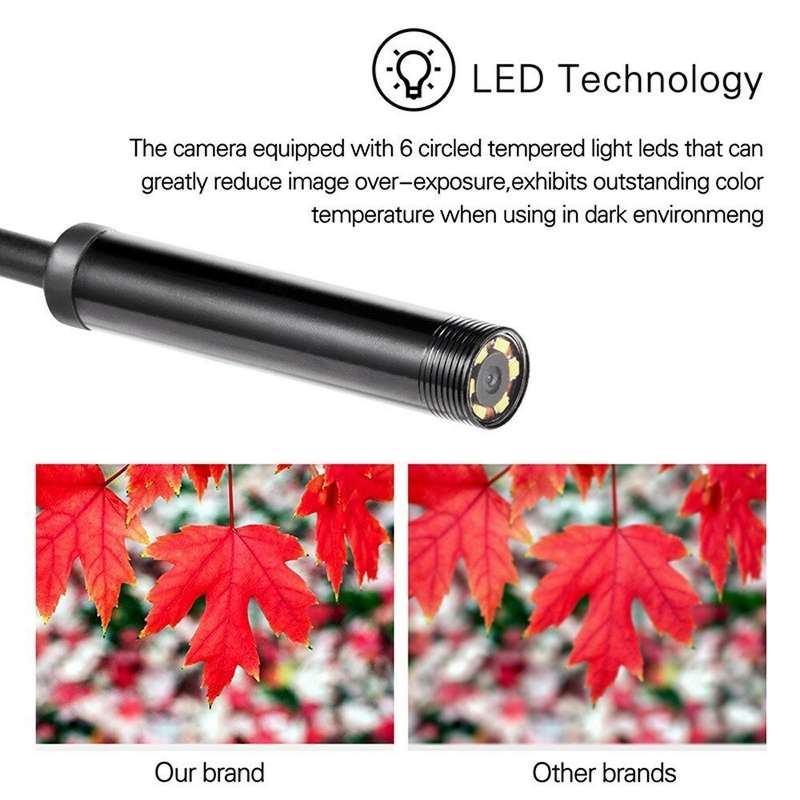 5mm 7mm Mobile Probe Borescope Camera Inspection Endoscopic For Android Smartphone Cars Endoscope Ca