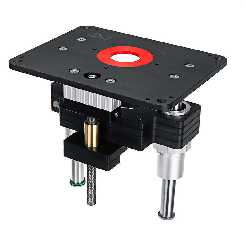 Wnew Woodworking Heavy Duty Router Lift with Aluminium Router Table Insert Plate Woodworking Tools
