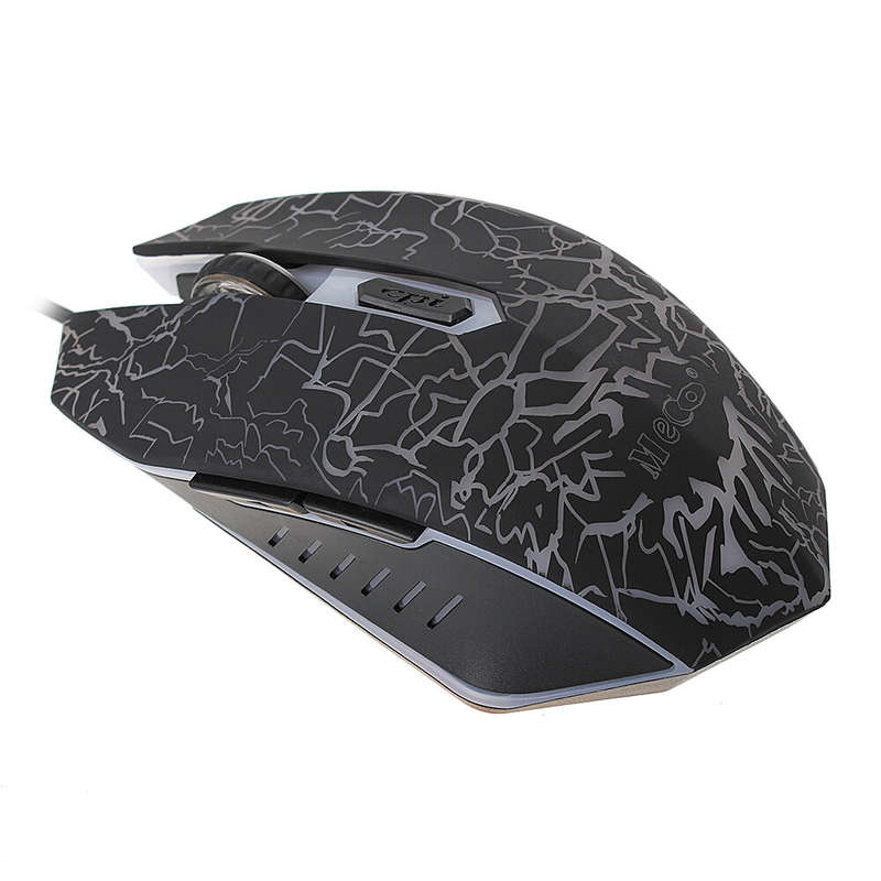 ELEGIANT YX-898 Wired Mouse 2400DPI 6 Buttons LED USB Wired Mouse Optical Computer Mice for Home Off