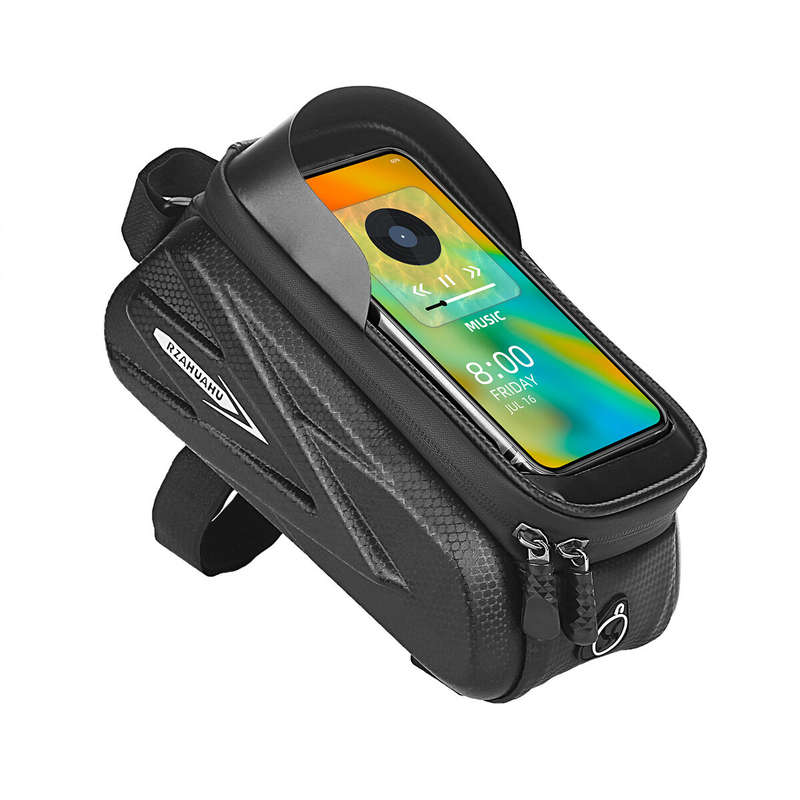 Bicycle Bag 1.5L Frame Front Tube Cycling Bike Phone Mount Bag Waterproof Phone Case Holder 7.2 Inch
