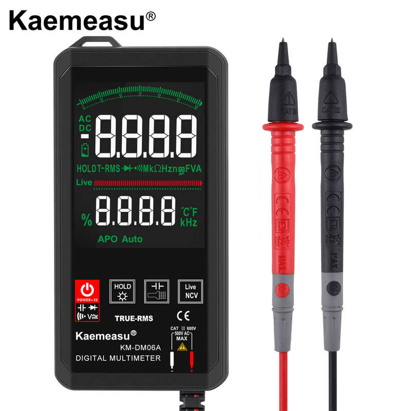 Kaemeasu KM-DM06A 6000 Counts Smart Mini Touch Digital Multimeter with Color Screen True RMS Measure