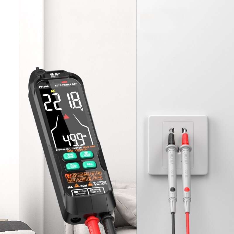 FUYI Smart Anti Burning Digital Multimeter AC/DC Voltage Color Screen NCV True RMS Automatic Measure