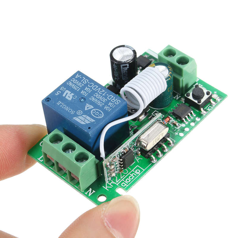 2PCS 315MHz 220V 10A 1CH Channel Wireless Relay Remote Control Switch Receiver