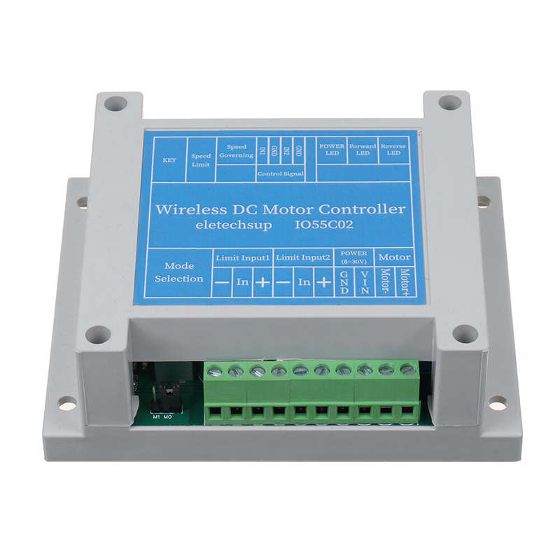 IO55C02 200W 12V 24V DC Motor Drive Module 433M Wireless Remote Control Forward and Reverse Speed Li