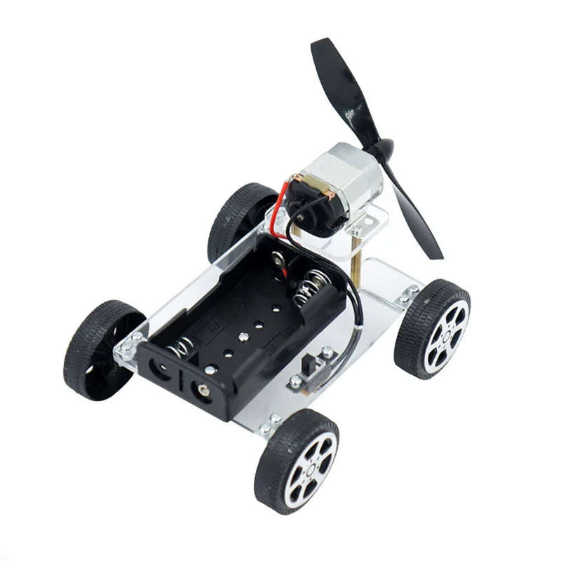 130 Brush Motor Creative Wind Powered Car Material Kit Students DIY Handmade Science Technology Smal