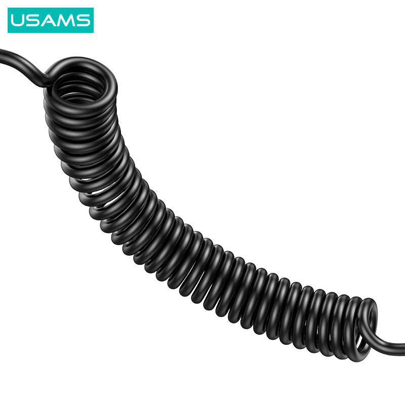USAMS C33 60W 12-24V Car Charger USB Type C PD Fast Charge Hardware Plastic Belt with Aperture Sprin