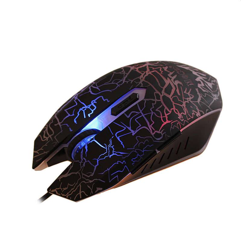 ELEGIANT YX-898 Wired Mouse 2400DPI 6 Buttons LED USB Wired Mouse Optical Computer Mice for Home Off
