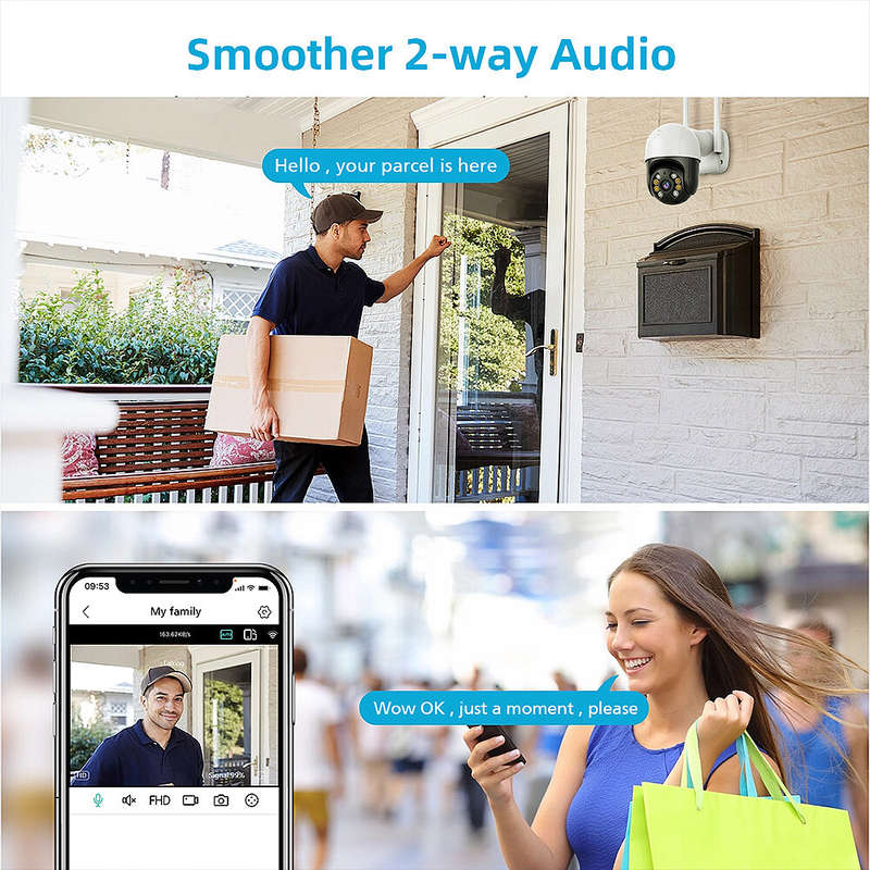 1080P PTZ Wifi IP Camera Outdoor Wireless PTZ Surveillance Security Video Cam Intelligent Two-Way Au
