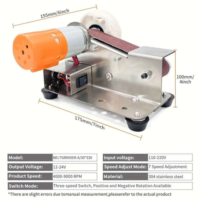 Electric Belt Sander Grinder Grinding Machine for Woodworking Mini Belt Sander and Knife Sharpener D