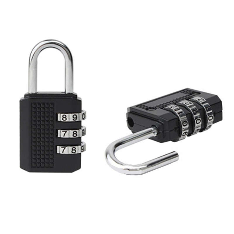 Zinc Alloy Miniature Combination Lock 532510mm Black Secure Luggage Pouch Storage High-Quality Durab