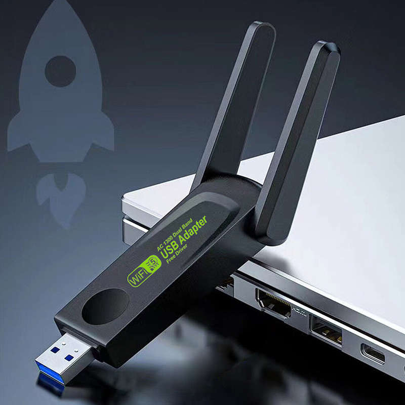 1300Mbps 2.4G/5G Dual Band USB3.0 WiFi Adapter Wifi Dongle USB Network Card Free Driver with Externa