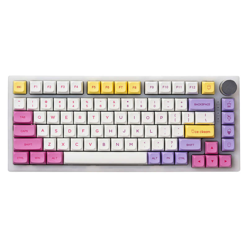 136 Keys Ice Cream Keycap Set PBT Sublimation XDA Profile English/Japanese Custom Keycaps for Mechan