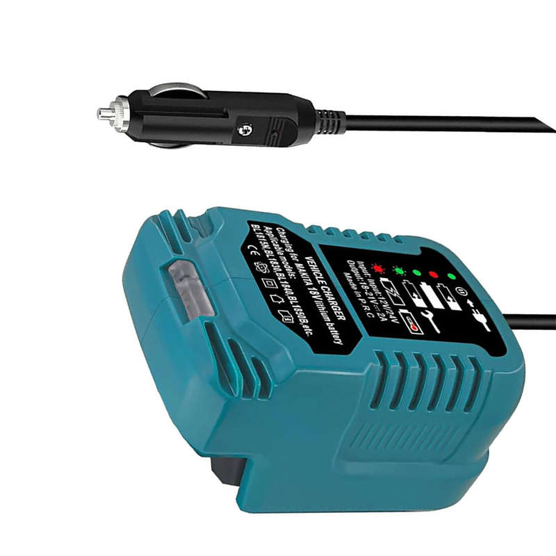 DC 12V/24V Mini Compact Car Charger for 18V LXT Batteries BL1815 BL1830 BL1860 with LED Indicator Po