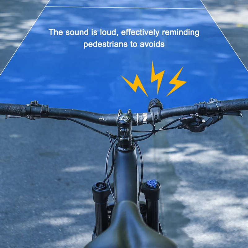 80dB Loud USB Rechargeable Electric Bike Bell 150mAh Battery Safety Warning Lightweight Bicycle Hand
