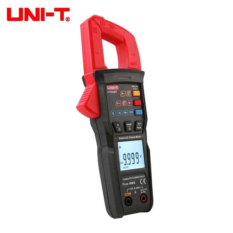 UNI-T New Digital Clamp Meter UT202BT Bluetooth Connection 600A AC/DC Current Voltage 9999 Counts TR