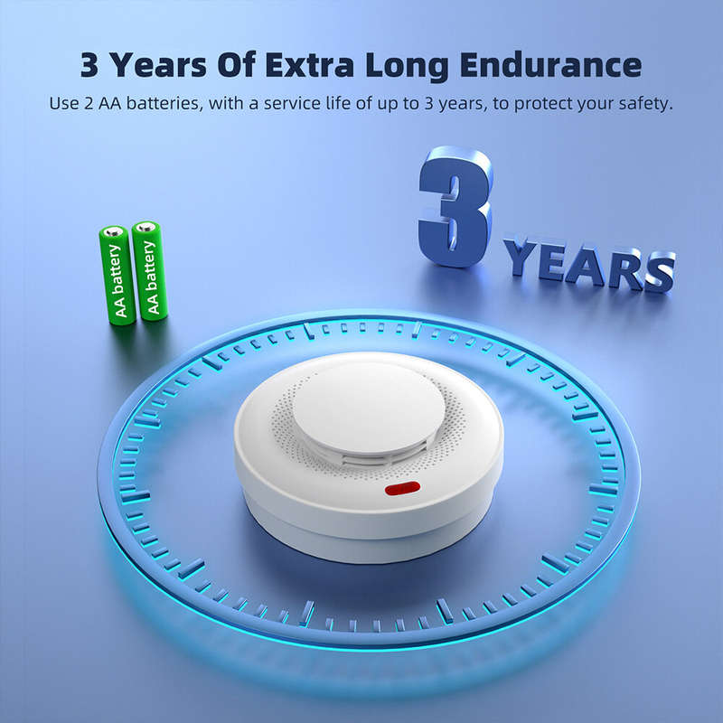 Tuya WiFi Smoke Detector Alarm Intelligent Wireless Home Fire Smoke Sensor Sound and Light APP Remot