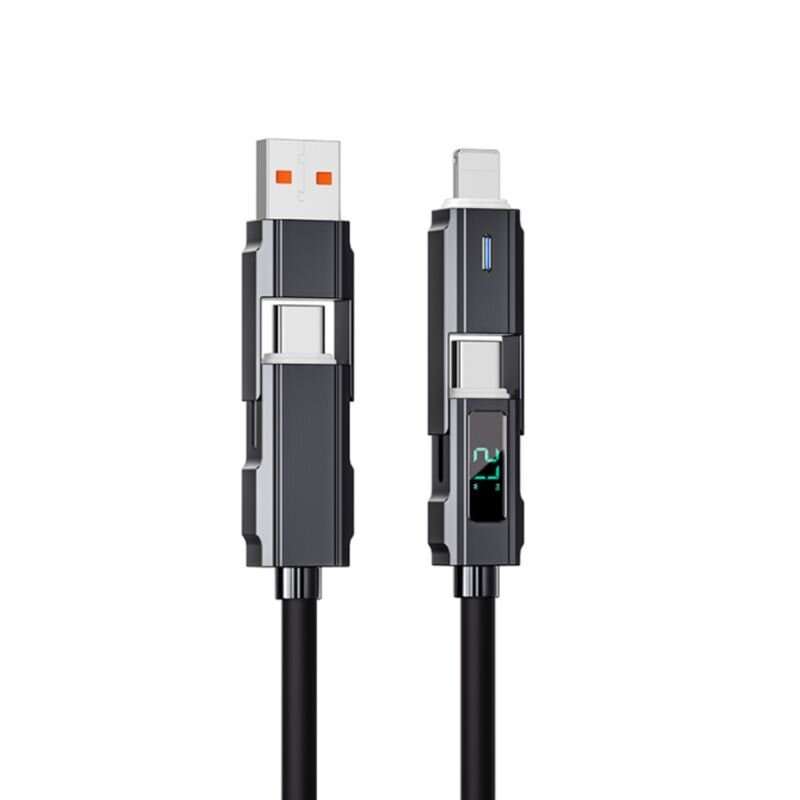 Orange - Multifunctional 4 in 1 Fast Charging USB Type C Cable for Phone Xiaomi High-Speed Data Tran
