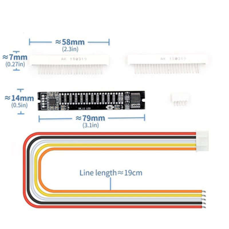 Mini Dual 12 Stereo Level Indicator Lamp Kit with Adjustable Speed and Light Compact Size TI Signal