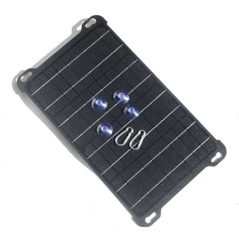 15W 5V/18V ETFE Solar Panel Mobile Phone Battery Charger Type-C USB DC Output Waterproof