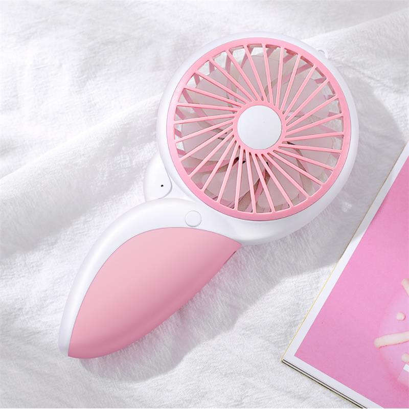 Well Star WT-N10 Handheld Mini USB Woodpecker Fan with Base LED Light Lamp Fan Rechargeable Air Cool