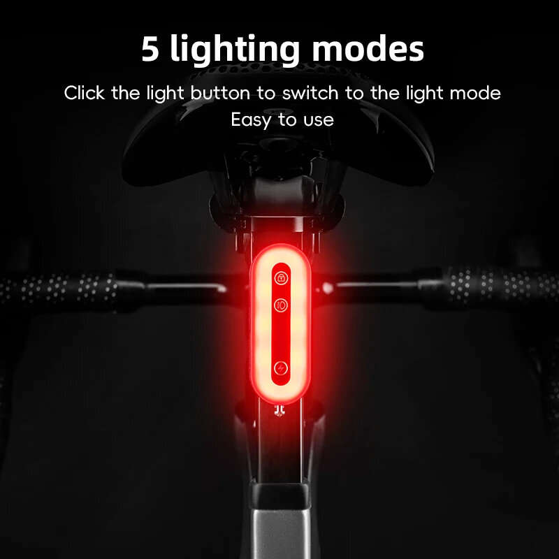 ROCKBROS Bicycle Bluetooth Smart Lock Taillight Dual Function IPX6 Waterproof 5 Lighting Modes Type-