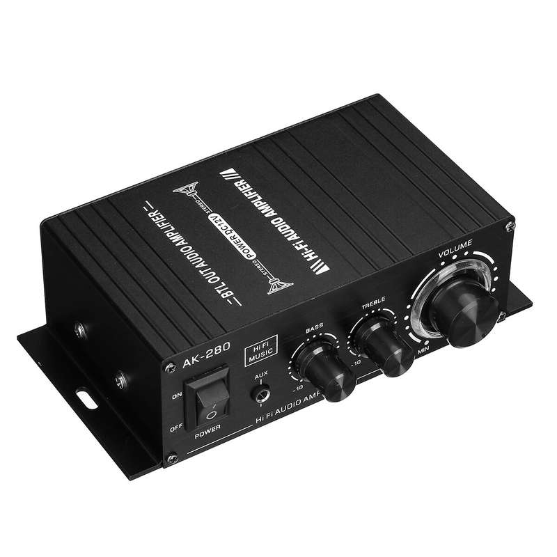 AUTSOME 12V 40Wx2 Power Amplifier 2.0 Channel 90DB Car Small Power Amplifier